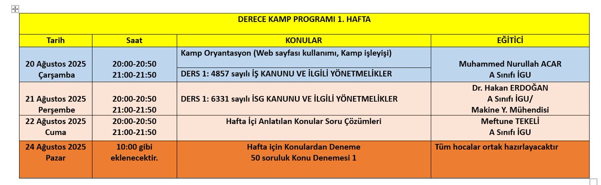 Kamp derslerimiz başlıyor. 
BİLGİ VE KAYIT
📞 0530 121 11 35
📞 0531 770 34 06
📞 0533 013 86 93