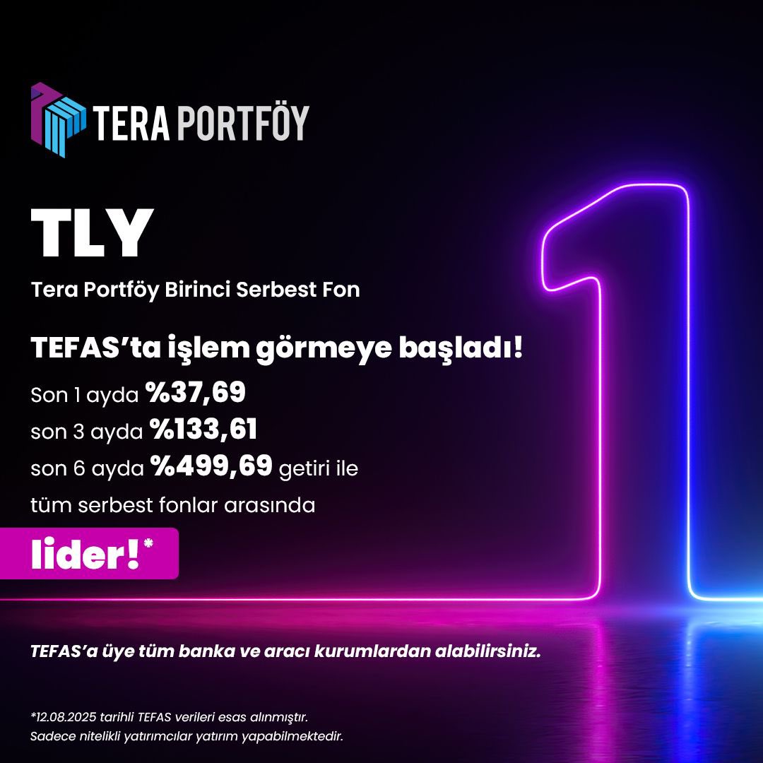 #TERA 1 Ayda +%37,69 getiri sağlamış. 6 Ayda ise +%500 getiri sağlamış. Tera Fon alımları yapan Küçük yatırımcılarının sonu umarım acı sonla bitmez.

Ama hikaye hep aynı "Birileri kazanacak birileri kaybedecek" piyasa döngüsü...

#bist100