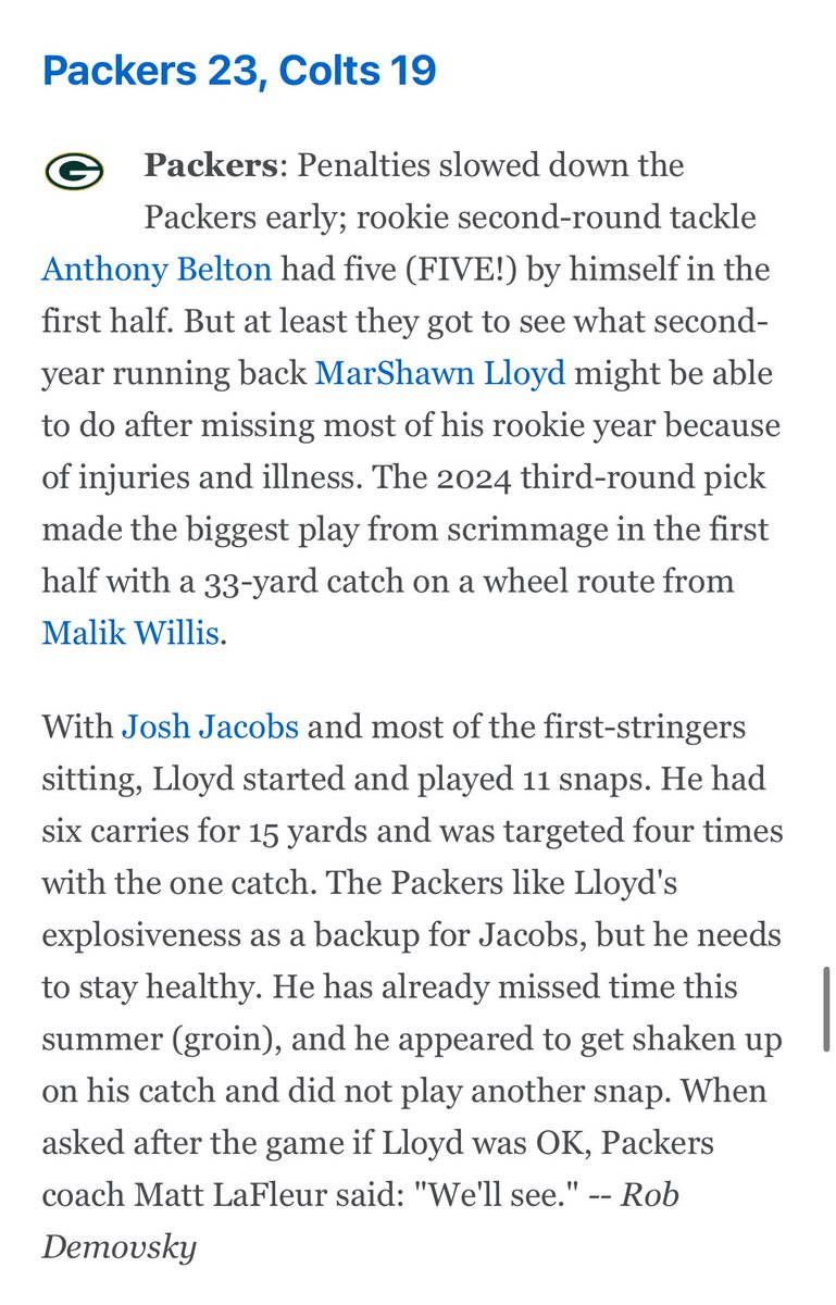 Rob Demovsky tweet media