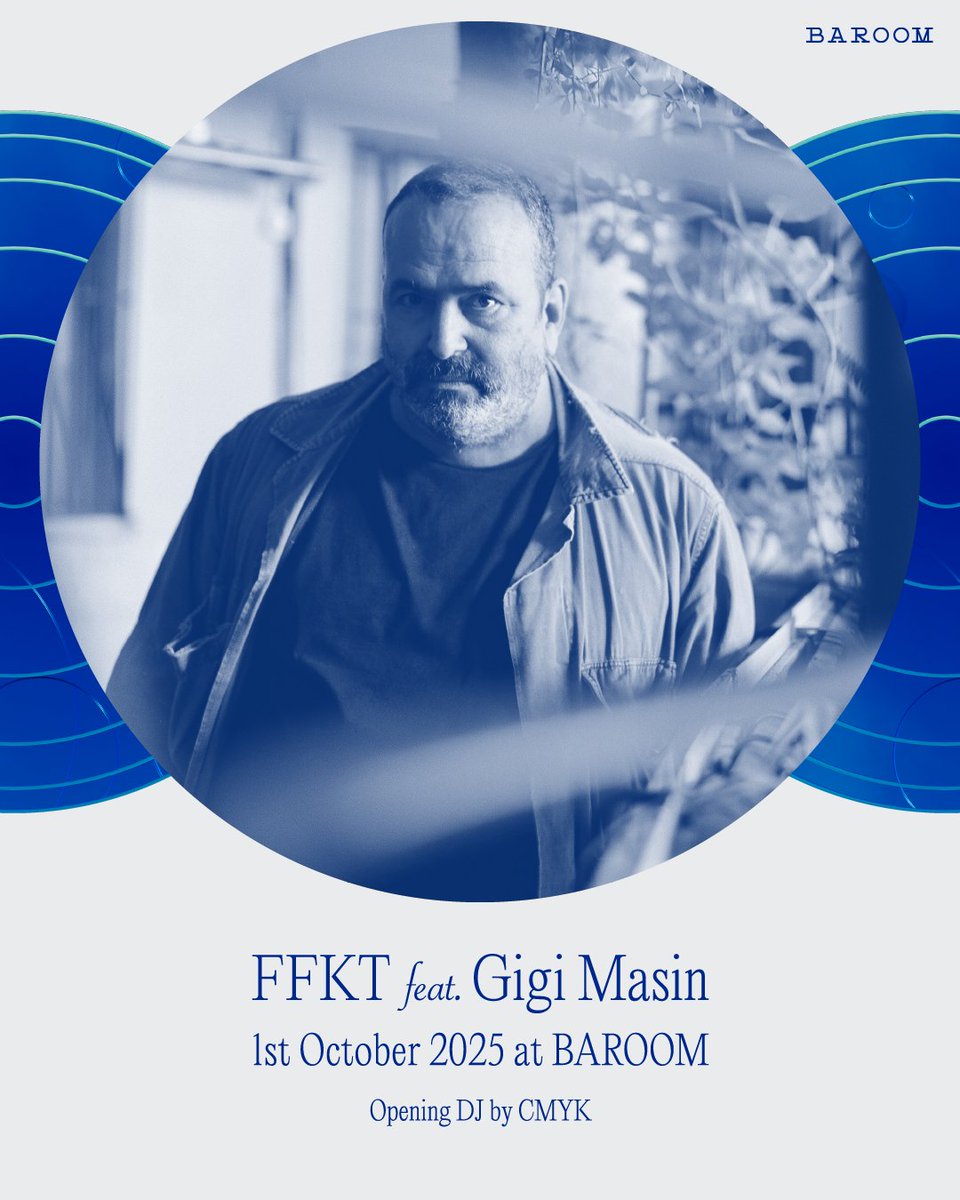 ◢◤ 新規公演 ◢◤

2025.10.1 WED
OPEN 19:00｜START 20:30
━━━━━━━━━━━
FFKT feat. Gigi Masin
baroom.zaiko.io/e/ffktgigi2025
━━━━━━━━━━━ 

アンビエント・ミュージック界の巨匠 Gigi Masin が紡ぐ特別な一夜をーー。