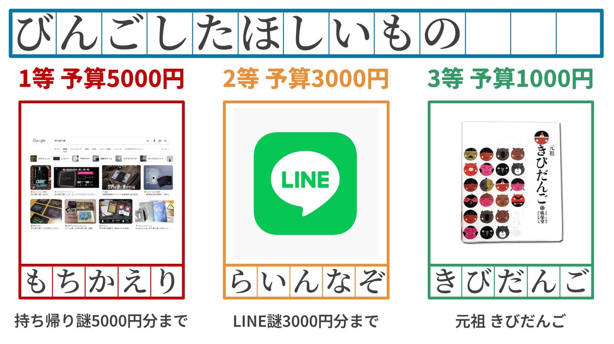 第四回のビンゴした欲しいものはこちら！
後日責任を持って配送させていただきます。
#おとりよせビンゴ #学生なぞとき交流会