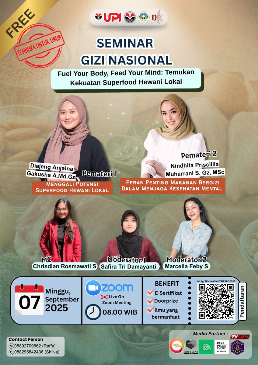 dinnerdraft's tweet photo. [SEMINAR GIZI NASIONAL NUTRIEXPO 2025 : Fuel Your Body, Feed Your Mind: Temukan Kekuatan Superfood Hewani Lokal]

GRATISSSS‼️‼️

SAVE THE DATE 
#seminaronline #seminarpanganlokal #seminargizi #seminargratis #seminar2025 #seminargizinasional #nutriexpo2025 https://t.co/No3HvknWoP