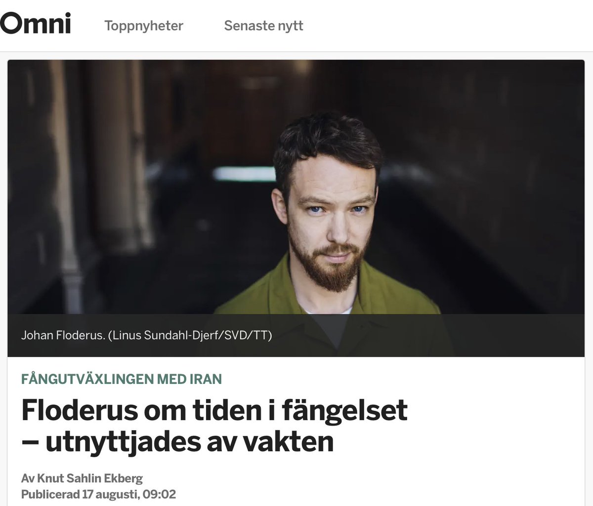 Vämjeligt att ge Johan Floderus ännu mer av offerkoftor och hjältegloria.

Floderus omdömeslösa agerande, enligt mitt sätt att resonera, bidrog att släppa en krigsbrottsling och massmördare fri.

#svpol