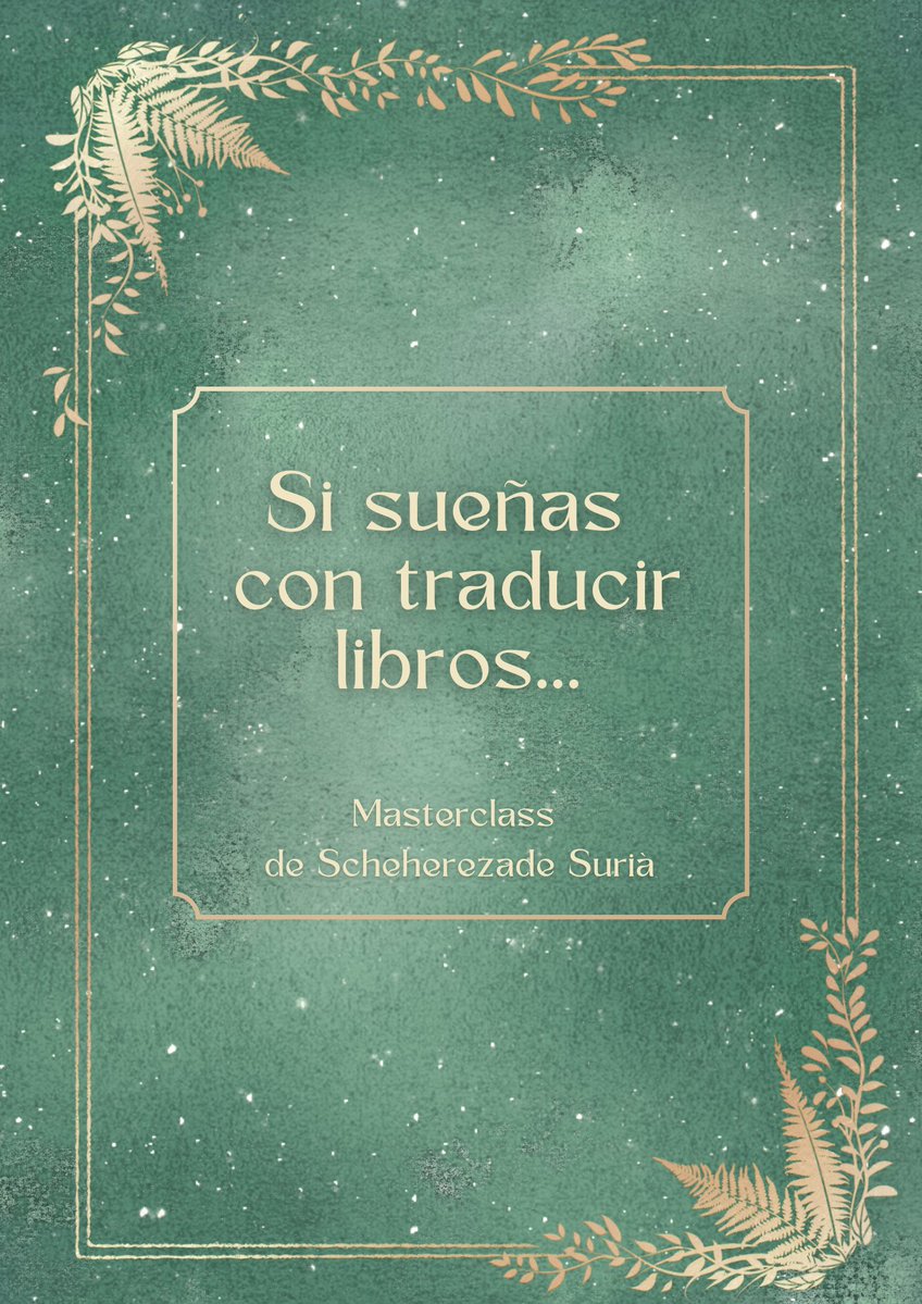 Scheherezade Surià (@scheherezade_sl) on Twitter photo Último día para disfrutar de la promoción para mi masterclass sobre #traducción editorial en <a href="/Traduversia/">Traduversia</a>. Compra ahora y disfrútala donde quieras y cuando quieras. Es tuya para siempre.
traduversia.com/curso/introduc… Último día para disfrutar de la promoción para mi masterclass sobre #traducción editorial en <a href="/Traduversia/">Traduversia</a>. Compra ahora y disfrútala donde quieras y cuando quieras. Es tuya para siempre.
traduversia.com/curso/introduc…