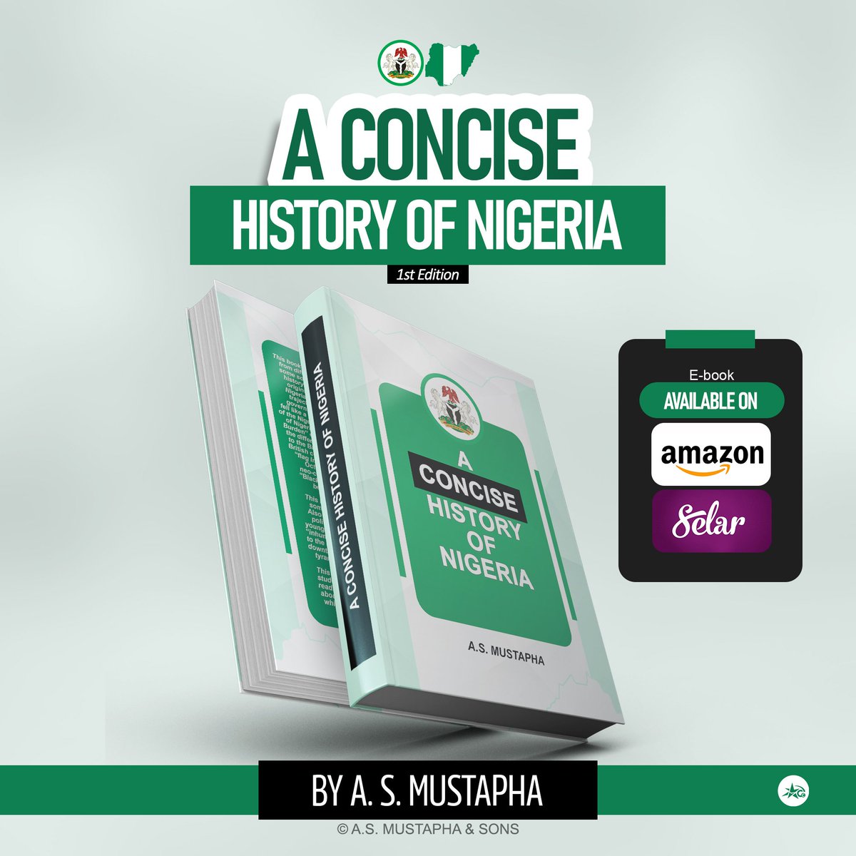 mkcconcepts's tweet photo. New E-Book
Now Available!

A CONCISE HISTORY OF NIGERIA 
(by A. S. Mustapha)

To preview and/or purchase on Selar
NGN/GBP/USD- https://t.co/Z8EBw40nqY

To preview and/or purchase on Amazon
USD- https://t.co/N9ohzURGyL
GBP- https://t.co/lEhww7T9Kf

Get a copy!
Share and Recommend https://t.co/tJCZ1NZWSv