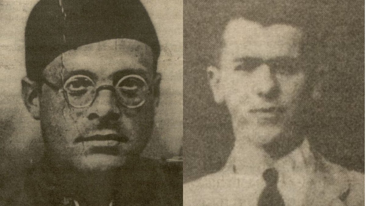 🧵 #DomingosdeMemoria "Compañeros, vamos a morir como mueren los hombres que han vivido para defender un ideal noble y generoso, libre e igualitario". Esta es parte de la despedida elaborada por Balbino San Millán, Juan Ramos y Pedro Hernández,  poco antes de ser fusilados