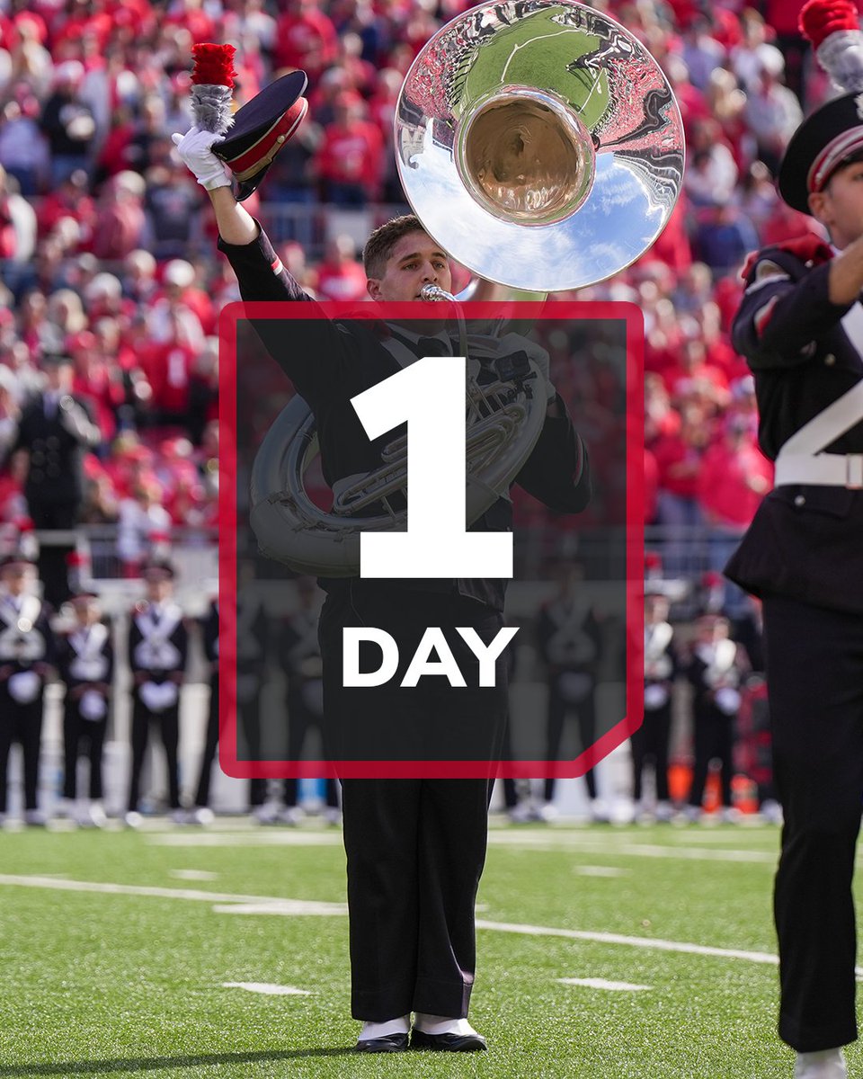 TBDBITL's tweet photo. 1 day until the band is selected! #GoBucks https://t.co/0UJ6xLTYoG