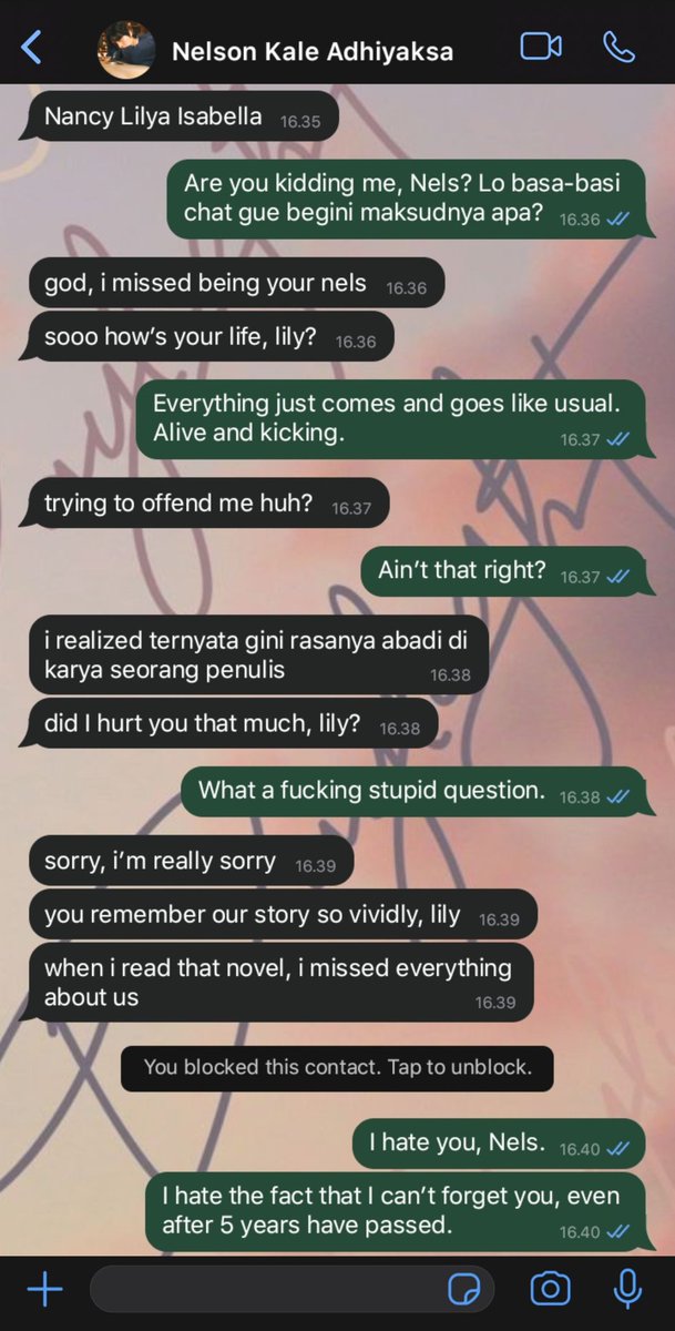 itsdaisyfield's tweet image. Let’s Change the Ending

“I want to erase every memory that I have with you, but on the other hand, I’m counting the day until I can see you again.”
    —
; Lee Haechan au,
by itsdaisyfield.