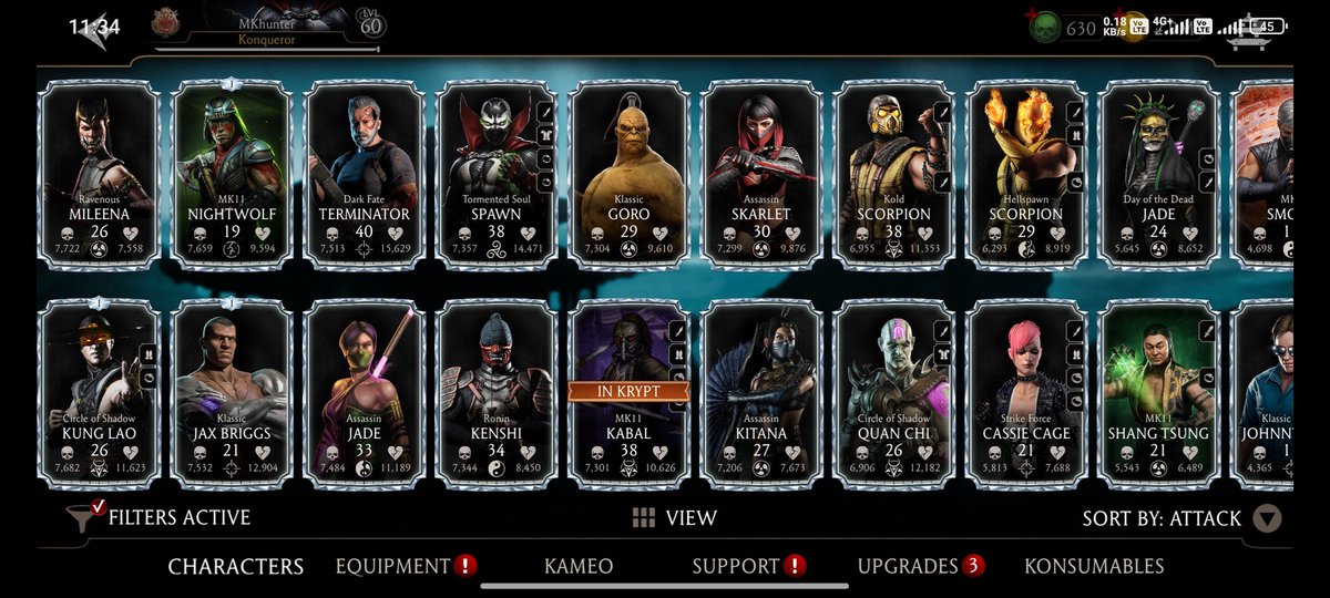 GabrielJohn2002's tweet photo. Mortal Kombat mobile game account for sale.
Contact: mkhunter20.2.2002@gmail.com https://t.co/zUlgVgaAe8