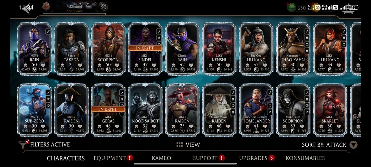 GabrielJohn2002's tweet photo. Mortal Kombat mobile game account for sale.
Contact: mkhunter20.2.2002@gmail.com https://t.co/zUlgVgaAe8