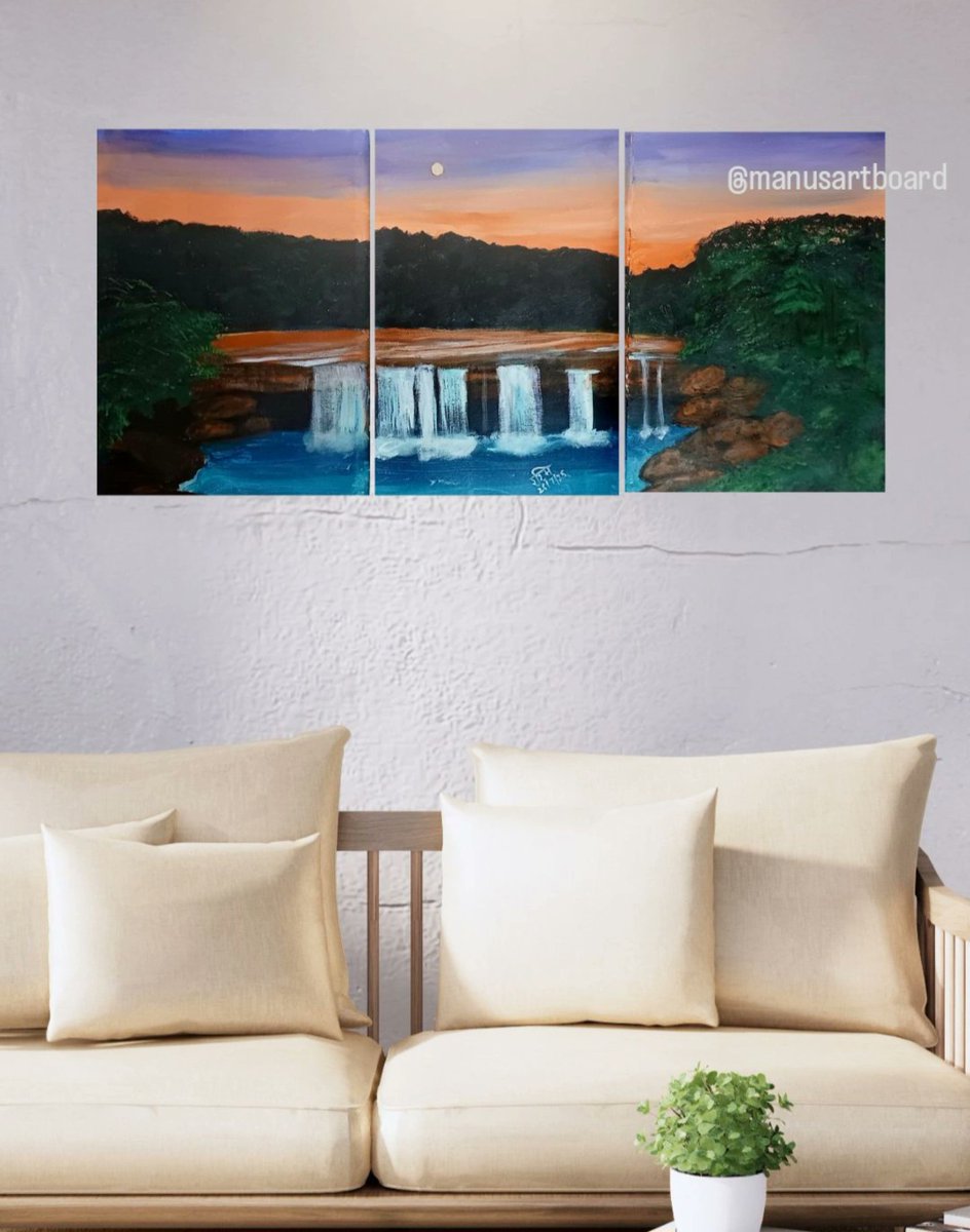ManusArtBoard's tweet photo. Flow of Abundance 🏞️🎨🖌️👩🏻‍🎨

Flowing gently from canvas to soul — this North-side Vastu-inspired waterfall painting symbolizes abundance, clarity, and peace. May prosperity always flow your way. 🌊✨

#art #painting #AcrylicArt #naturepainting #waterfallpainting #vastuart https://t.co/t0o6m6JsTb