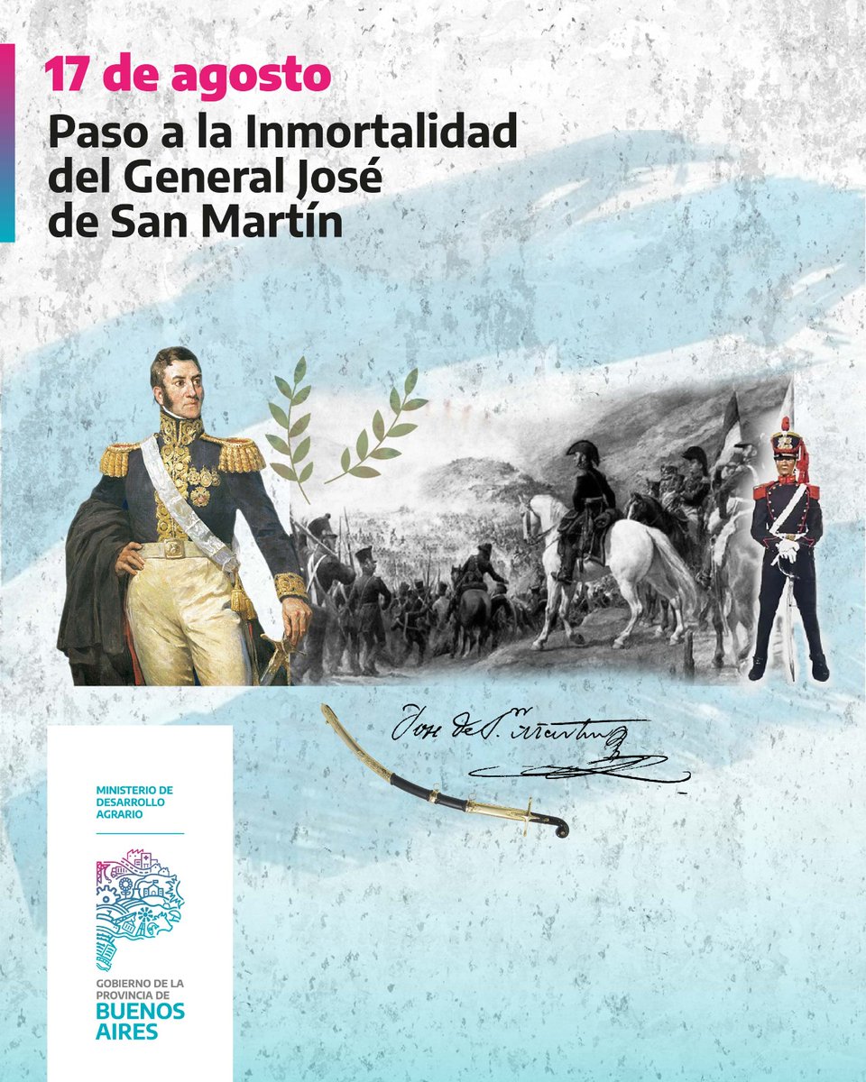 🇦🇷 Hoy homenajeamos al Padre de la Patria, el Gral. José de San Martín, cuyo ejemplo de entrega y liderazgo nos inspira a construir un futuro con más libertad, unidad y justicia para todas y todos los argentinos