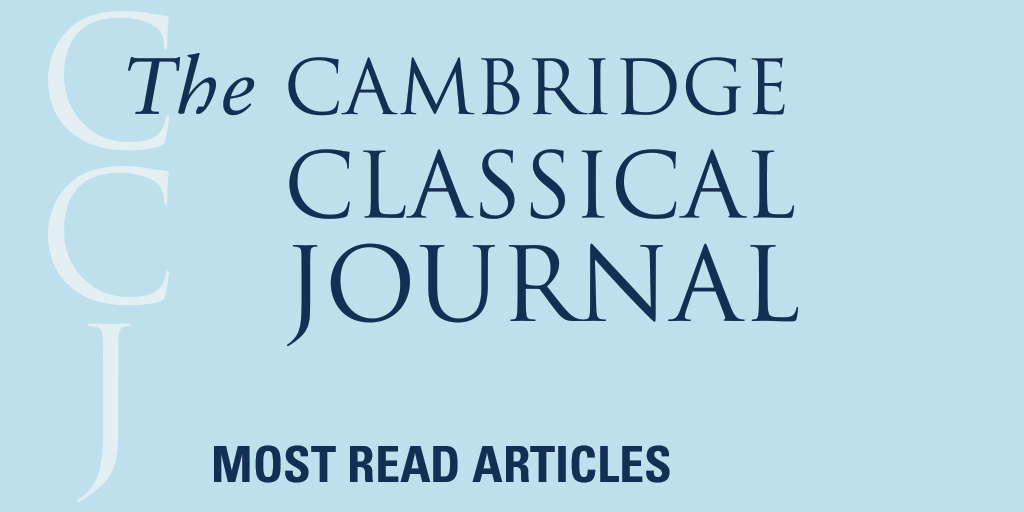 CambUP_Classics's tweet photo. Check out the most-read articles from Cambridge Classical Journal here ☑️ https://t.co/DKl97Rq3Yt

#classicaltwitter #CCJ @CamClassics @cambtweetclass https://t.co/mUkMu6BZLh