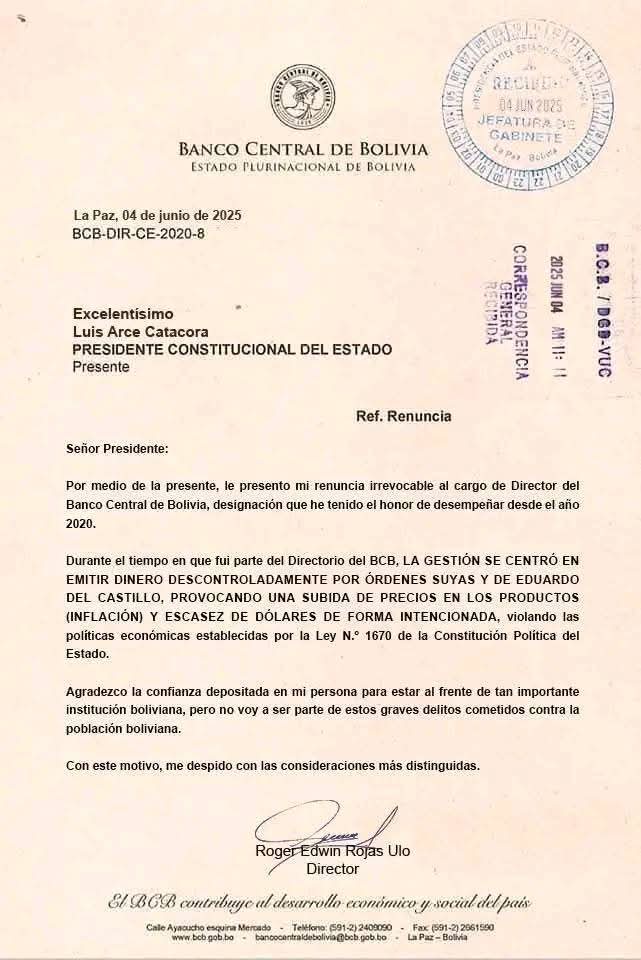 BoliviaLibreNow's tweet photo. #ATENCION  ESTE DOCUMENTO NOS MUESTRA QUIENES SON  CULPABLES DE ESTA CRI1SIS ECONÓMICA QUE ESTAMOS SUFRIENDO TODOS LOS BOLIVIANOS:

@LuchoXBolivia  #Hijodeputa
Eduardo del Castillo Maldito Miserable Mal nacido, Narcodependiente, paranoico. https://t.co/8nLUUWtAvB