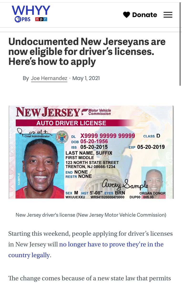 MAGA Jersey Girl (@lainie19148) on Twitter photo 🚨🚨🚨New Jersey Governor Phil Murphy <a href="/GovMurphy/">Governor Phil Murphy</a> signed a bill into law on December 19, 2019, that allows undocumented immigrants to obtain driver's licenses. Hey, NJ, this is why your insurance tripled! Do you think they buy car insurance? VOTE <a href="/Jack4NJ/">Jack Ciattarelli</a> end the Sanctuary State! 🚨🚨🚨New Jersey Governor Phil Murphy <a href="/GovMurphy/">Governor Phil Murphy</a> signed a bill into law on December 19, 2019, that allows undocumented immigrants to obtain driver's licenses. Hey, NJ, this is why your insurance tripled! Do you think they buy car insurance? VOTE <a href="/Jack4NJ/">Jack Ciattarelli</a> end the Sanctuary State!