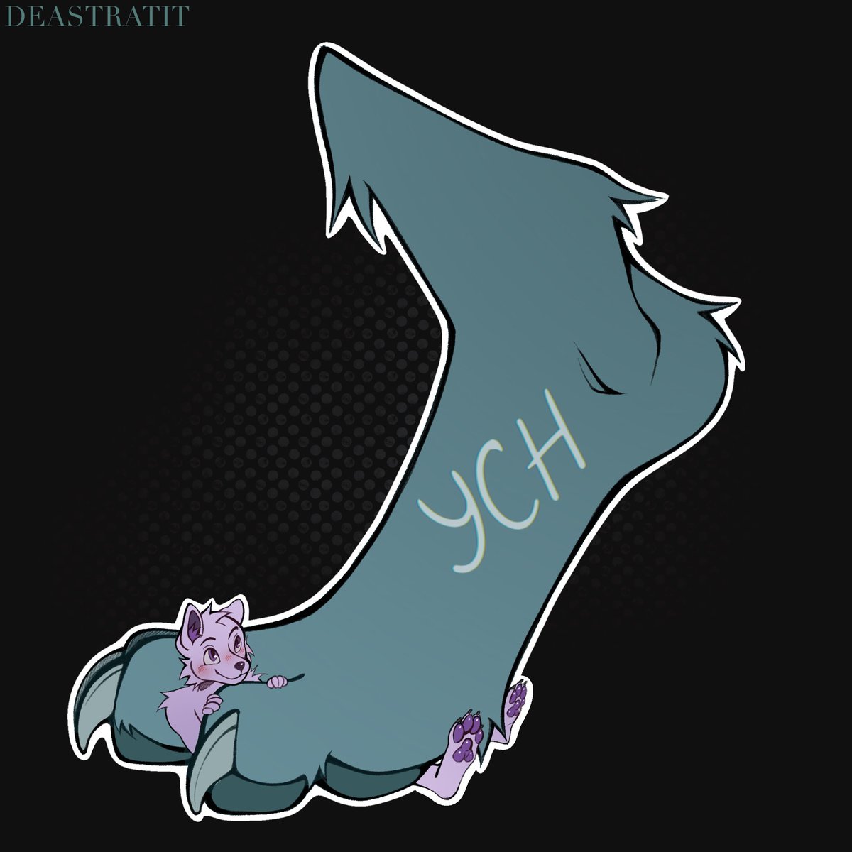 Paw sticker YCH 
Price: $20 (for both characters), unlimited slots
I may ask extra payment if your character is complex 
You will receive a png. version without background
Claim in dm <a href="/deastratit/">Deastratit</a> ^^