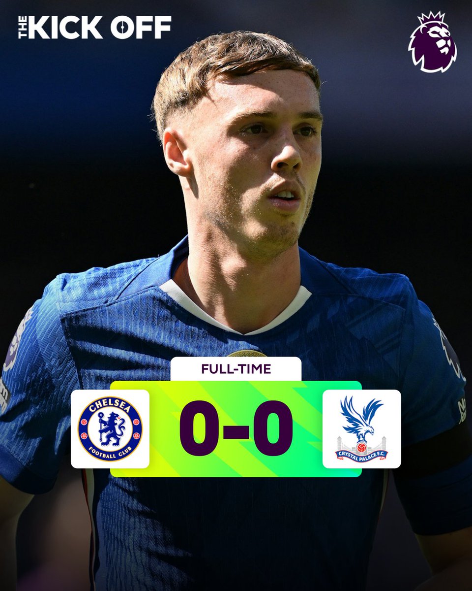 premierleague's tweet image. Chelsea and Crystal Palace have to settle for a point each 🤝