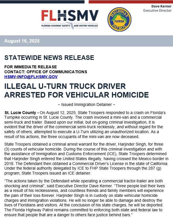 Hey <a href="/CAgovernor/">Governor Gavin Newsom</a> instead of fighting <a href="/realDonaldTrump/">Donald J. Trump</a> why don’t you keep an eye out on your border and stop allowing the flow of illegals into your state to commit homicide in the greatest state in the country <a href="/FoxNews/">Fox News</a>  <a href="/FloridaGOP/">Florida GOP</a>