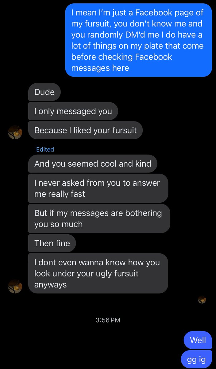 1LeggedBanditVR's tweet photo. People on who follow furry facebook pages cannot be real https://t.co/jrlXmctgqW