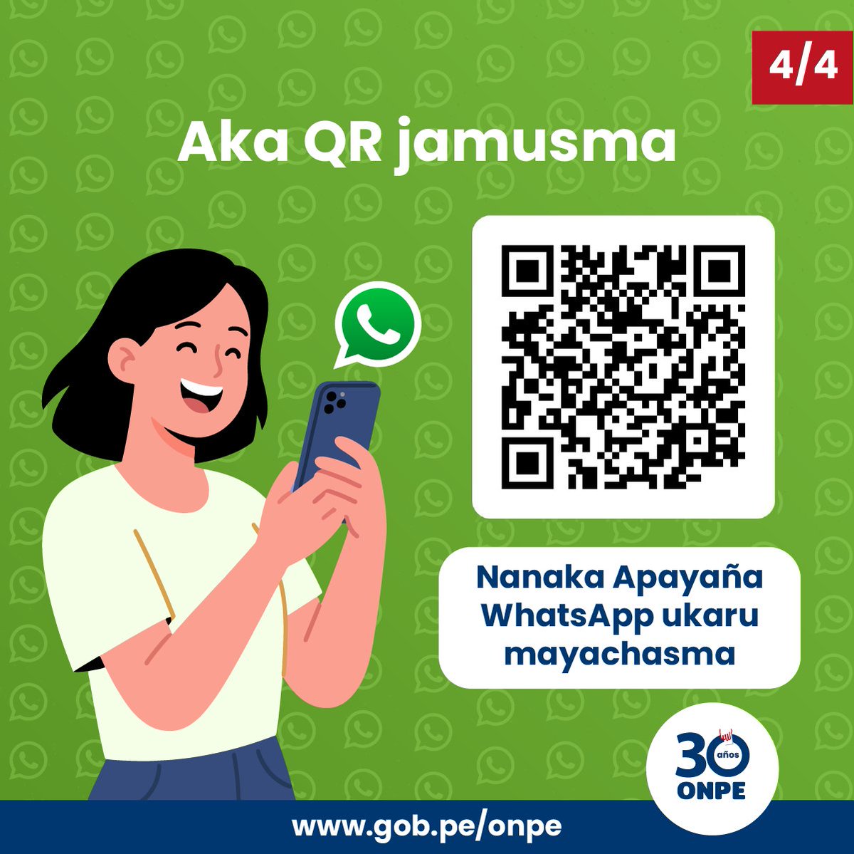 🗳 ¿2026 P’iqt’irinaka Chhijllañatakixa jichha marawa candidatos chhiphitanakaruxa ajllipxani yatiyatati? #NayrïriAjlliña 2025 ukampiwa q’alaxa qallti.

¿Chhijllawinakata yatitanakata juk’ampi yatiña muntati? Nanaka apayaña WhatsApp: bit.ly/ONPE-WhatsApp 

#Aimara