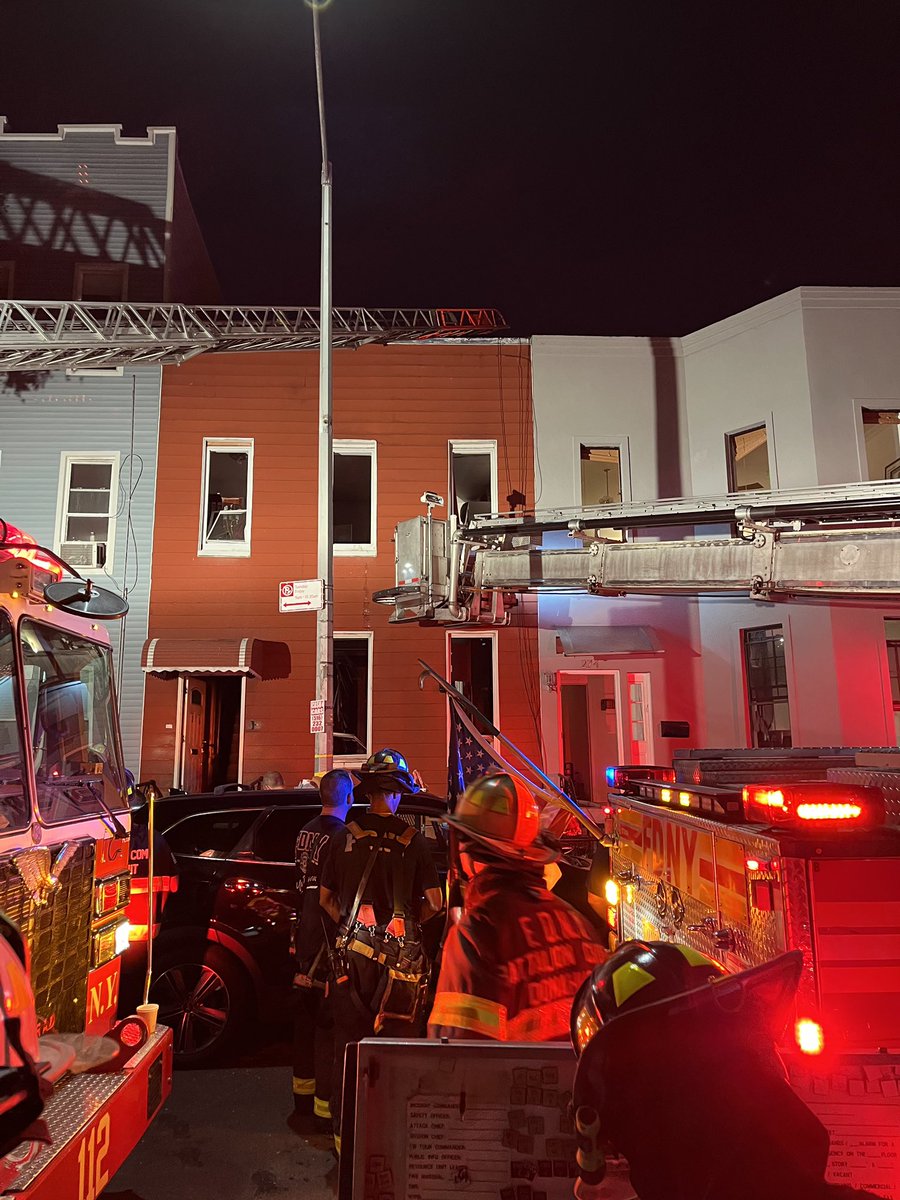 FDNY's tweet image. Just before 9 p.m. Friday, the #FDNY responded to reports of a fire at 276 Bleecker Street in Brooklyn.

"We had tremendous amount of fire upon arrival, which exacerbated the need for multiple alarms — a second alarm, then a third alarm. The fire extended into two other