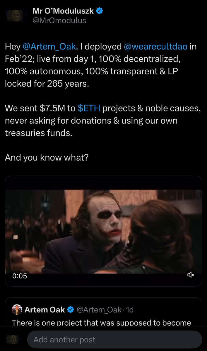 Hey Adam. I DMd you in Jan ‘22 inviting you to be a Guardian of <a href="/wearecultdao/">Cult.DAO</a>

I sent you another 2 DMs recently. I am one of the founders you mention that are passed over, even though I’ve demonstrably done the right thing for years

Could I have some of your time in DM please?