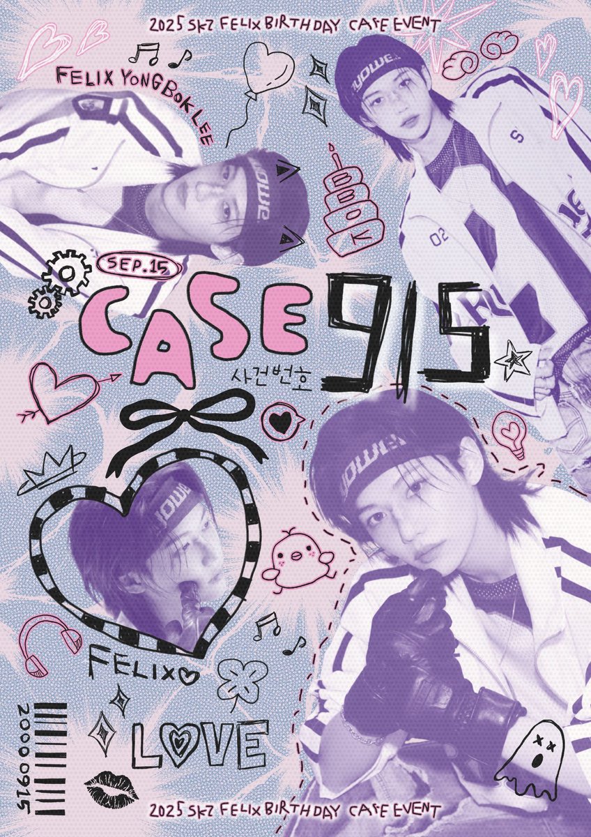 SKZ_hbd's tweet photo. 2025 #SKZ #FELIX BIRTHDAY CAFE EVENT

╭───.★..─╮
      𝓬𝓪𝓼𝓮 𝟗𝟏𝟓
╰─..★.───╯

🐤 홍대 카페이유
🐤 9/15-9/22

#CASE_915
#CASE_922
필릭스생일카페 https://t.co/I9zJgrjfyd