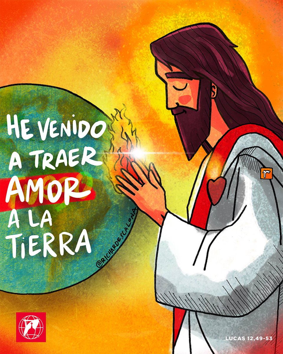 Lectura del santo evangelio según san Lucas (12,49-53):
En aquel tiempo, dijo Jesús a sus discípulos:
«He venido a prender fuego a la tierra, ¡y cuánto deseo que ya esté ardiendo! Con un bautismo tengo que ser bautizado, ¡y qué angustia sufro hasta que se cumpla!
¿Pensáis que