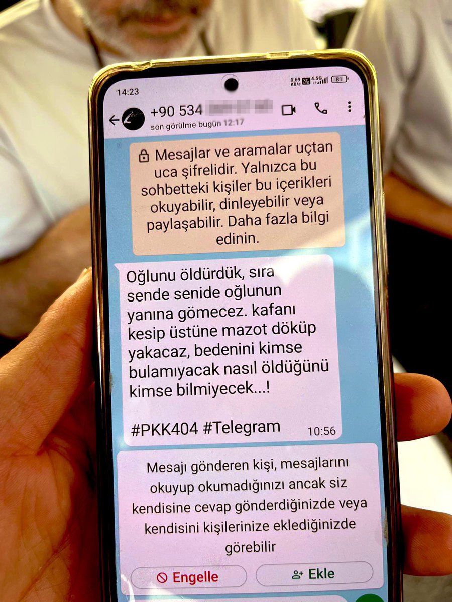 Bu çeteleşmenin acilen önüne geçilmeli. Hakan Çakır'ın babası, aldığı tehdit mesajlarını paylaştı.
