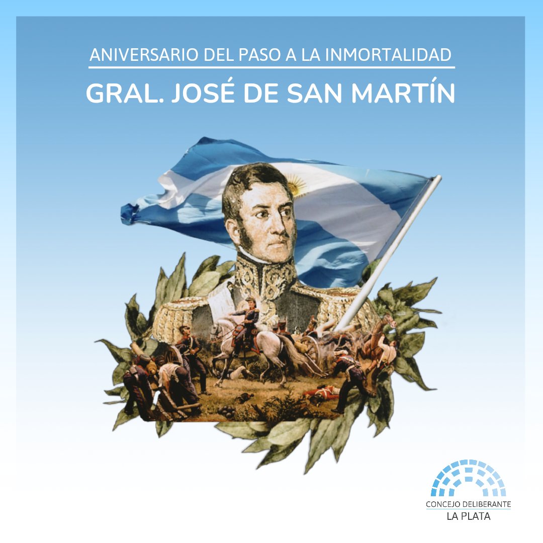 17 de agosto • En un nuevo aniversario de su Paso a la Inmortalidad, conmemoramos a nuestro Libertador, Gral. José de San Martín 🇦🇷

A 175 años, honramos su lucha por la independencia, la soberanía y la unidad de los pueblos.
