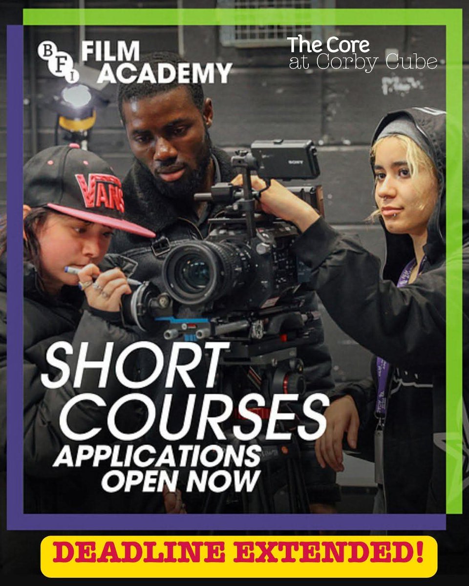 🎬 Missed the deadline? This is your SECOND CHANCE! 🎬

The #Corby BFI Film Academy Short Course 2025 with us has limited places left + for any aspiring filmmaker, this is HUGE. Train with industry professionals + kit, and make a short film!

🎥 Apply now: form.jotform.com/252122776321350