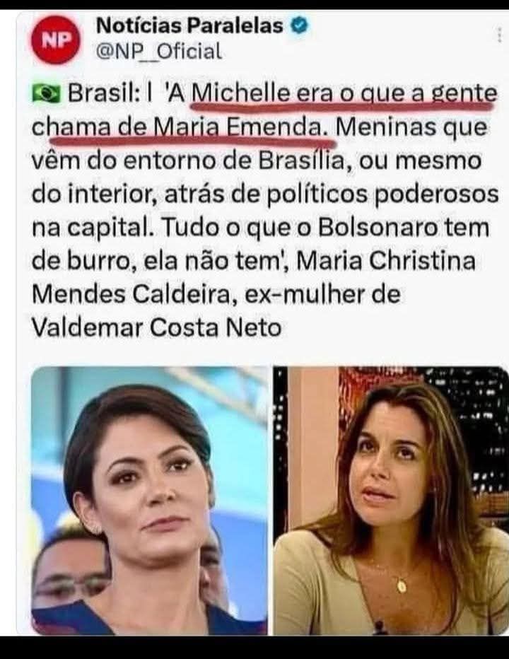 "Maria Emenda"... Ex mulher de Valdemar da Costa Neto...