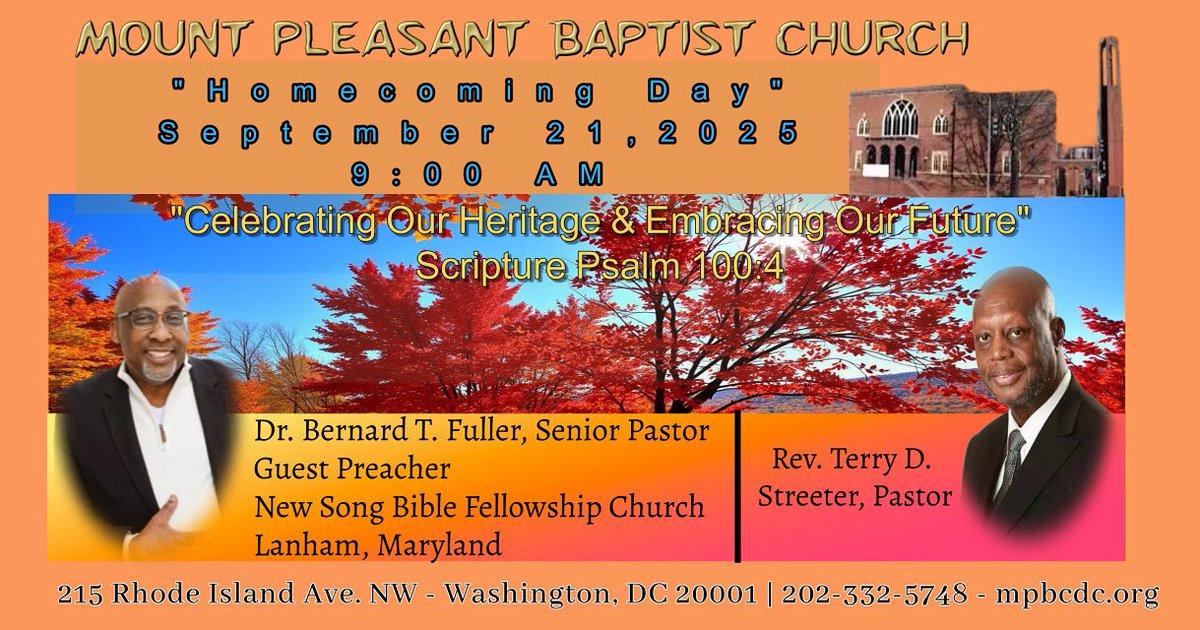 Mt. Pleasant Baptist (@mpbcdc) on Twitter photo 
