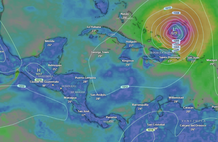 hidromet's tweet image. Extensa, alargada y amplia vaguada del HUR ERIN #HuracanErin , estaría subiendo la ZCIT en la zona sur y costera del litoral Pacífico de C. A.