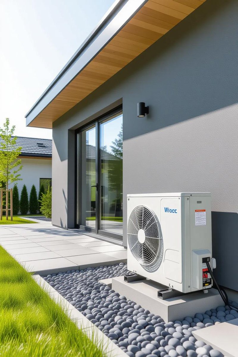 Zahlen des Tages: Deine Wärmepumpe rockt! Verdampfer (luftseitig mit Lamellen für max. Effizienz) 25–75 m², Verflüssiger (Plattenwärmetauscher, kompakt) 1–1,5 m² – alles fürs EFH! ❄️💧🔧😄