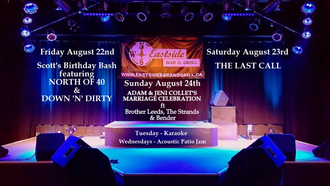 Here's This coming weeks events at Eastsides!! #londonont #livemusic #Karaoke #acousticjam #partytime