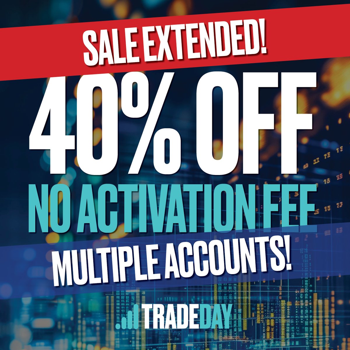 Get 40% off and pay NO activation fee! Trade up to 6 accounts. Check them out and see why they are one of my Top 10 prop firms!

 bit.ly/tdox  Code:  MOT

#propfirm #futures #daytrading