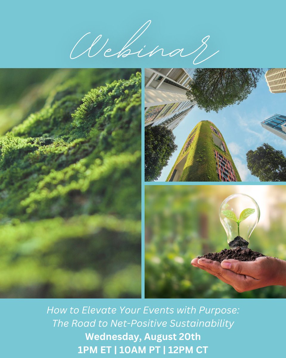 prevuemeetings's tweet image. What does it really mean to design a sustainable event? 🌍
Find out in our free webinar: “How to Elevate Your Events with Purpose.”
📅 Wednesday, August 20 | 🕐 1PM ET
🔗 Register here: prevuemeetings.com/all-webinars/h…

#MeetingPlanners #NetPositive #GreenEvents #CSR #EventProfs