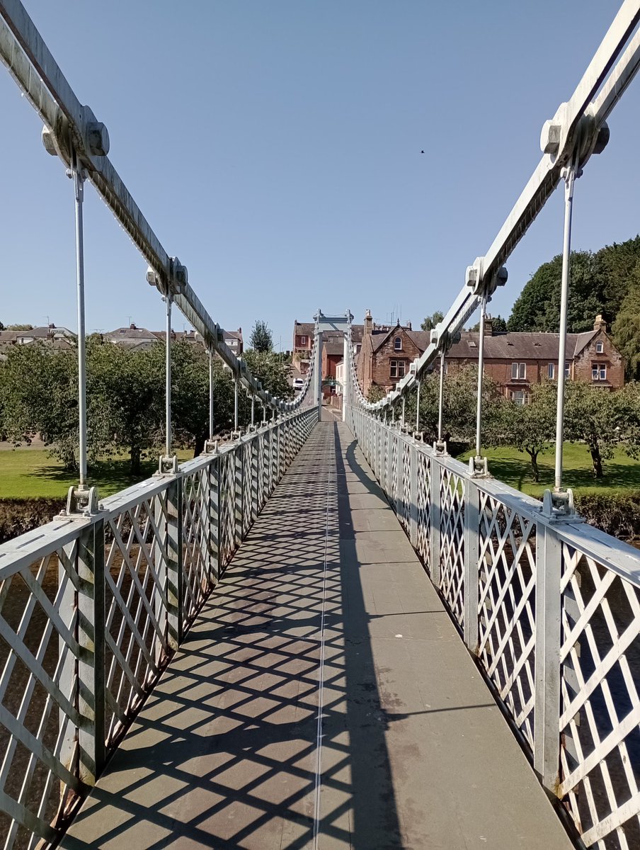 The suspension bridge.