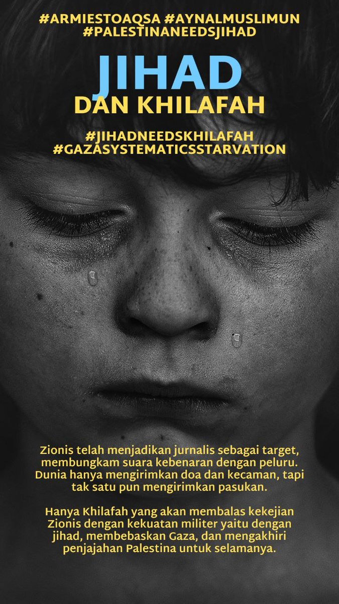 kamila79760's tweet photo. #GazaSystematicsStarvation
#armiestoaqsa
#aynalmuslimun 
#PalestinaNeedsJihad
#JihadNeedsKhilafah https://t.co/2WsoqHHCjw