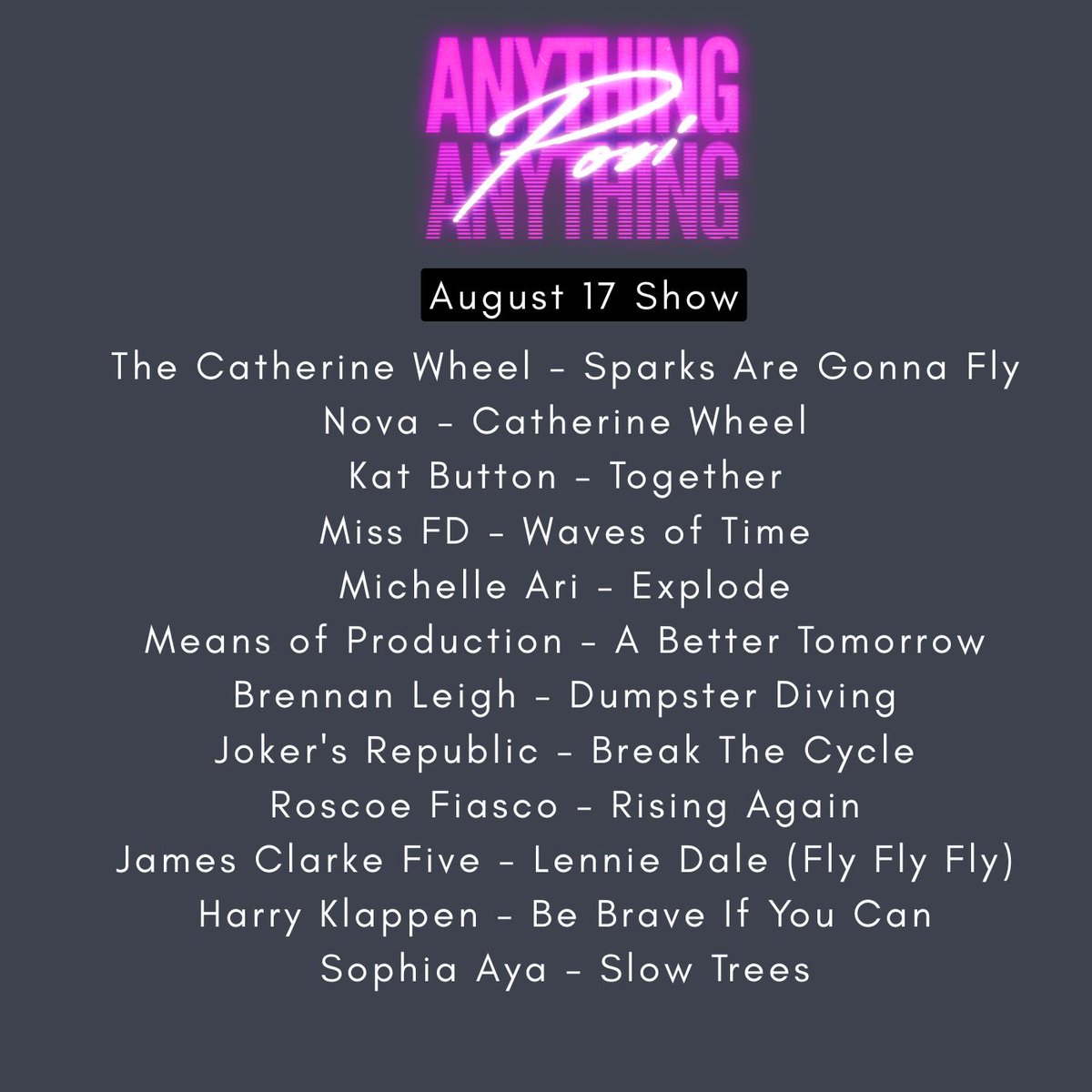 AnyAnyPosi (@anyanyposi) on Twitter photo You scrolled here: latest "posi" finds incl. <a href="/NOVAMUSICUK1/">NOVA</a> <a href="/missfdmusic/">Miss FD</a> <a href="/micheleari/">Michele Ari 🎶</a> <a href="/mnsfprdctn/">Means Of Production (mnsfprdctn on bsky)</a> <a href="/jokersrepublic/">Joker’s Republic</a> <a href="/FiascoRoscoe/">RoscoeFiasco</a> @jamesclarkefive <a href="/HarryKappen/">Harry Kappen</a> & more-!
mixcloud.com/Anything_Anyth… You scrolled here: latest "posi" finds incl. <a href="/NOVAMUSICUK1/">NOVA</a> <a href="/missfdmusic/">Miss FD</a> <a href="/micheleari/">Michele Ari 🎶</a> <a href="/mnsfprdctn/">Means Of Production (mnsfprdctn on bsky)</a> <a href="/jokersrepublic/">Joker’s Republic</a> <a href="/FiascoRoscoe/">RoscoeFiasco</a> @jamesclarkefive <a href="/HarryKappen/">Harry Kappen</a> & more-!
mixcloud.com/Anything_Anyth…