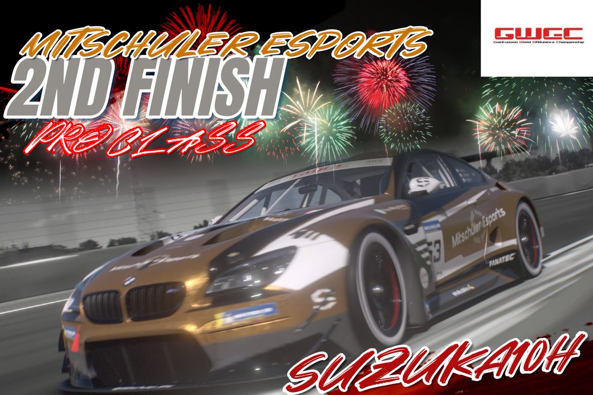 #GWEC_GT7 #SUZUKA10H_GT7
PRO CLASS

RACE RESULT
2ND FINISH
<a href="/Mits_Mitschuler/">Mitschüler Esports</a> 

Congratulations!!!

↓FULL RACE REPLAY↓
youtube.com/live/pLbGJyvC1…