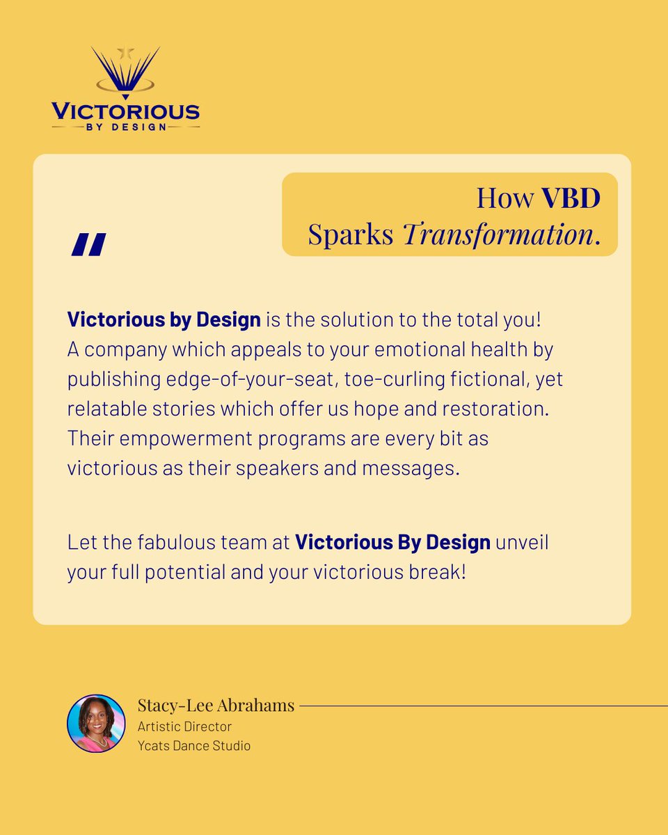 victoriousbydes's tweet photo. VBD Sparks Transformation β¨
Your journey to healing and growth starts here. Join our life-changing programs and inspiring stories.
π Start your transformation today: https://t.co/Os9yeBQ6dg
#victoriousbydesign #stayvictorious #vbdmagazine #testimonial https://t.co/vnab3mZS6j