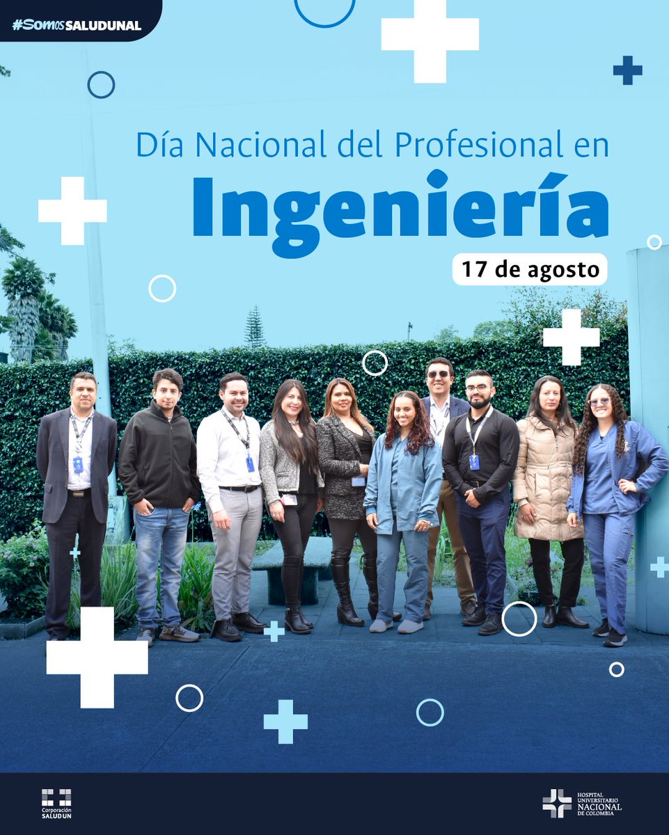 Hoy celebramos a quienes, con ingenio y precisión, hacen posible el funcionamiento de nuestro hospital 🏥 En el HUN reconocemos a nuestros ingenieros e ingenieras, garantizando que cada equipo, sistema y espacio este listo para ayudarnos a cumplir nuestra misión💙 
¡Feliz día!