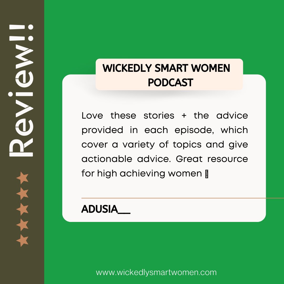 Thank you for your review! We work hard to make sure that we’re producing content that resonates with our listeners and I’m so glad to know that you found this with our show. 😊

👉 Learn more about the podcast here: linktr.ee/wickedlysmartw…