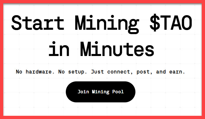 Jangan lupa utk join Inspect bang, layer 2 Bittensor. Cara baru utk mining $TAO dr X.

1 $TAO = $380 (harga sekarang)

Cost: Gratis

✅ JOIN MINING

- inspect.xyz/substrike/
- Klik "Join Mining Pool"
- Hubungkan X
- Add wallet address
- Klik "Join Mining Pool"

Disini akun X