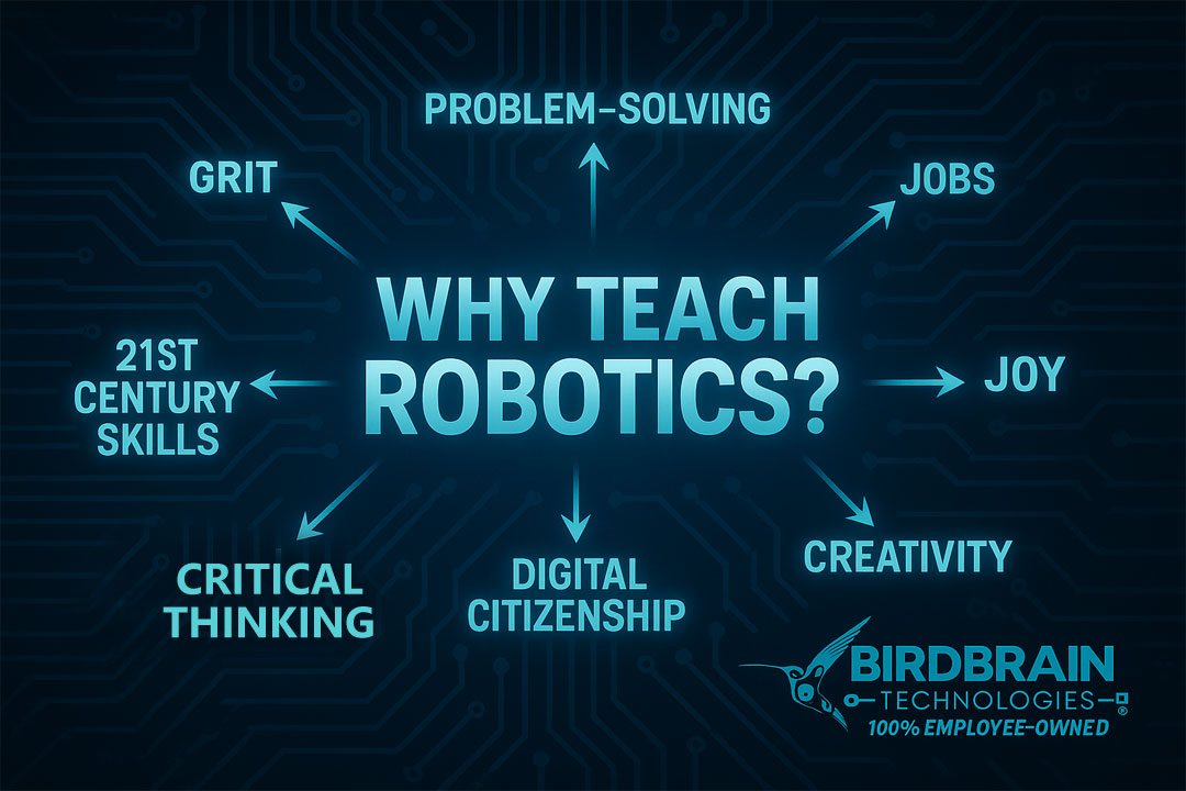 🚀 Why Teach Robotics in K–12?

From building problem-solving skills to preparing students for future careers, robotics empowers learners in ways traditional lessons can’t.

🤖 Students learn:

✅ Critical Thinking 
✅ Problem-Solving
✅Perseverance &amp; Grit
✅ 21st Century Skills