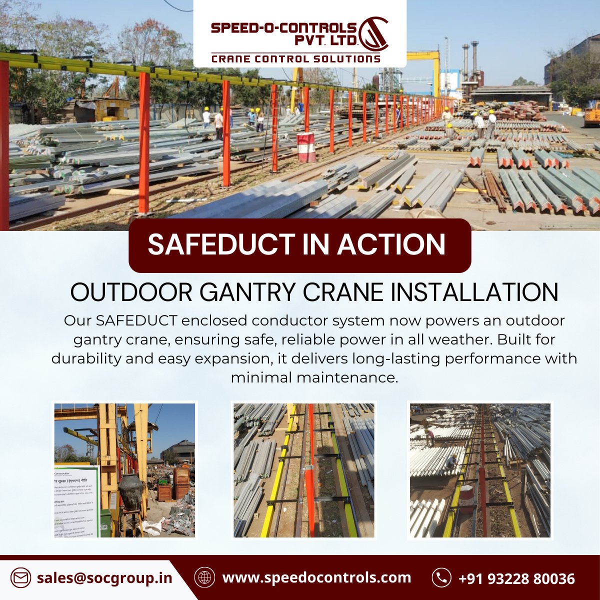 SpeedOControls's tweet image. 🚧 SAFEDUCT powering outdoor gantry cranes with safe, weather-resistant, low-maintenance performance. Because reliability isn’t optional—it’s essential.
#SpeedOControl #SAFEDUCT #GantryCrane #CranePowerSupply