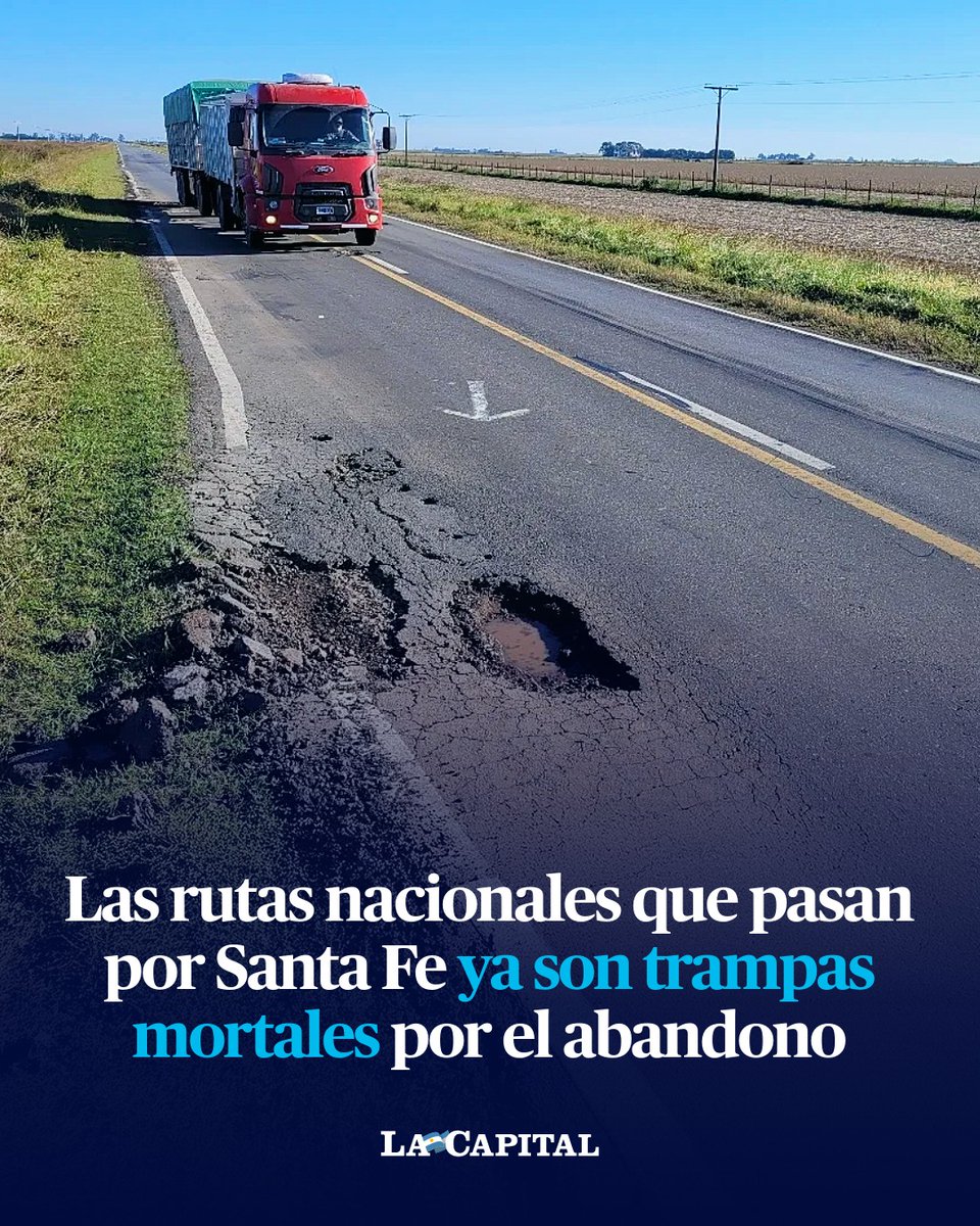lacapital's tweet photo. 📍 RUTAS NACIONALES EN SANTA FE: TRAMPAS MORTALES

⚠️ La RN 11, 33, 34, 178 y la A012 son los corredores más peligrosos. Solo en la RN 33 hubo 500 accidentes y 63 muertes en los últimos 5 años.

💬 El gobernador Maximiliano Pullaro fue tajante: “Muchos santafesinos ponen en riesgo sus vidas al transitarlas. Si no hay obras federales, la provincia está lista para hacerse cargo”.

→ https://t.co/2M7p3MOEDJ