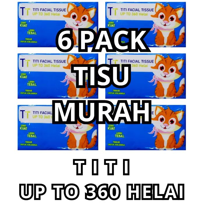 AlKohar15's tweet photo. Cek Tisu Titi 360 Sheet 6 Pack Facial Tissue - Tisu Wajah Serbaguna Halus dan Lembut dengan harga Rp20.000. Dapatkan di Shopee sekarang! https://t.co/na9IvQ4kmO https://t.co/hRSqdbJ4tI